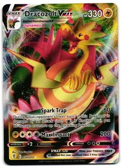 Dracozolt VMAX 059/203 - Evolving Skies Rare VMAX Pokemon TCG Holo - M/LP Card - Image 1