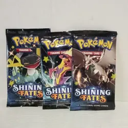 Pokemon TCG - Shining Fates Booster Pack Art Set x 3 Brand New Factory Sealed - Image 1