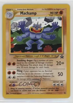 Machamp Pokemon WOTC Black Star #43 1999 - Image 1