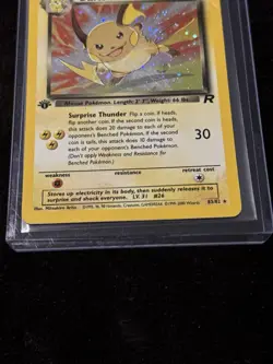 Pokemon Dark Raichu Holo TCG Card 83/82 1st Edition Secret Rare 2000 SWIRL - Image 4