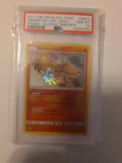 2017 Shining Ho-Oh Holo Black Star Promo Card PSA 10 - Image 1