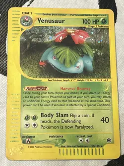 Pokemon TCG Venusaur Expedition Base Set, Holo Rare Card 30/165 - Image 1