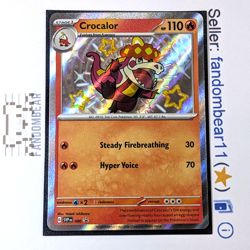 2024 SHINY Crocalor Black Star Promo card SVP080 Scarlet & Violet Pokemon LP - Image 1
