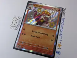 2024 SHINY Crocalor Black Star Promo card SVP080 Scarlet & Violet Pokemon LP - Image 4