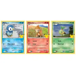 POKEMON 25TH ANNIVERSARY FIRST SINNOH PARTNER PACK (3 JUMBO OVERSIZED CARDS) NEW - Image 1