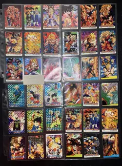 Rare Vintage Dragon Ball Z Card Lot Of 18 Sheets Plus 1 Extra (163 Cards) - Image 3