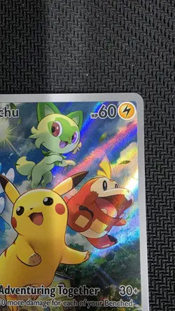 Pikachu 027 POKEMON CENTER STAMPED PROMO Scarlet & Violet HOLO NM Pokemon Card - Image 3