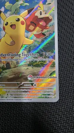 Pikachu 027 POKEMON CENTER STAMPED PROMO Scarlet & Violet HOLO NM Pokemon Card - Image 4