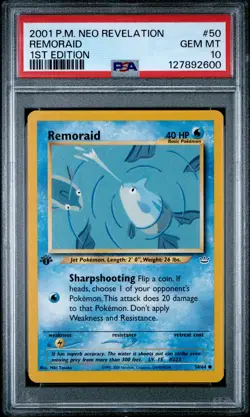 PSA 10 - REMORAID - 50/64 NEO REVELATION 1ST EDITION POKEMON - Image 1