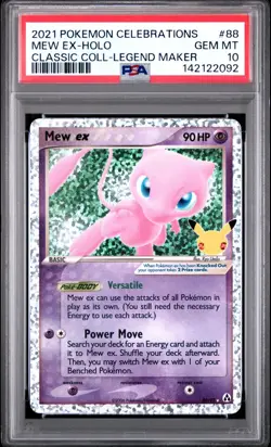 PSA 10 MEW EX 88/92 HOLO CELEBRATIONS CLASSIC COLLECTION POKEMON 😍 - Image 1