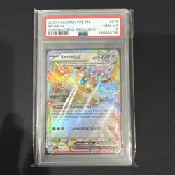 Pokemon Prismatic Evolutions Eevee ex 075/131 Surprise Box Stamped PSA 10 - Image 1