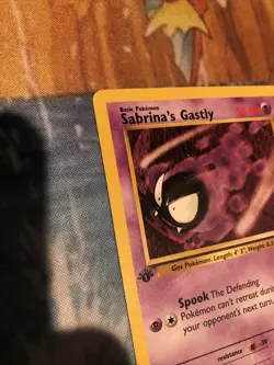 1st Edition Sabrina's Gastly 93/132 Gym Heroes Vintage Pokemon Card - LP - Image 3