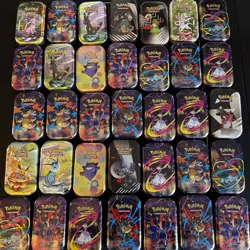 Lot Of 35 Pokemon Prismatic Evolution 151, me, Opened Mini Tins Empty No cards - Image 1