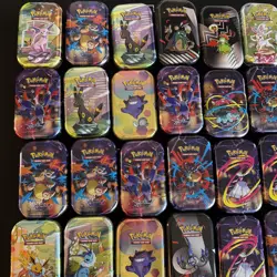 Lot Of 35 Pokemon Prismatic Evolution 151, me, Opened Mini Tins Empty No cards - Image 5