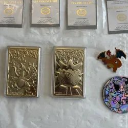 Pokemon 23K Gold Plated trading Cards 1999 Burger King Full Set Of 6 w 5 balls - Image 5