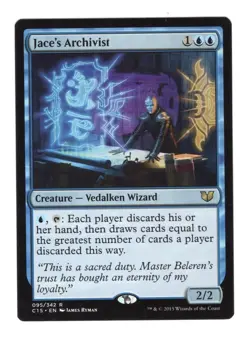 MTG Jace's Archivist LP/NM Commander 2015 Rare Magic the Gathering TCG Card - Image 1