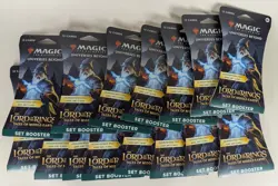 MTG – Lord of the Rings 15 Sleeved Set Booster Packs | Sealed | QTY 15 | LOTR - Image 1
