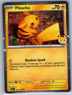Pikachu (Pokemon Day 2026) 051/162 - Pokemon Card - NM - Image 1