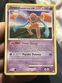 Deoxys Defense Forme 25 Rare Legends Awakened Pokemon Card HP - Image 1