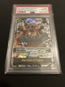 One Piece Card Game Op09-093 Marshall D Teach Manga Alternate Art PSA 10 - Image 2