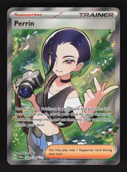 Perrin 209/167 Pokemon Twilight Masquerade Holo Full Art Card - Image 1