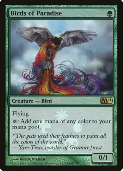 Birds of Paradise - (Buy-A-Box FOIL) x1 - M11 - MTG - Image 1
