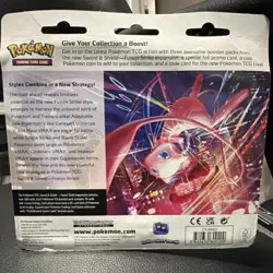 Pokemon Fusion Strike Booster Pack Set 3 Packs Eevee Promo 2021 - Image 2