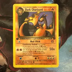 Dark Charizard 21/82 First Edition - Pokemon Team Rocket - Heavy Play - Image 1