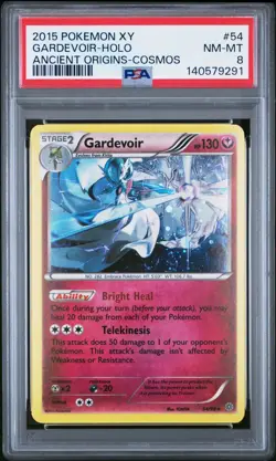 PSA 8 2015 Pokemon XY Ancient Origins Gardevoir Holo Cosmos #54 Promo POP 2 - Image 1