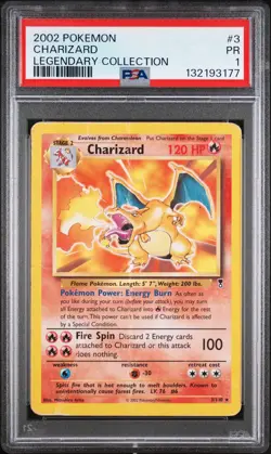 2002 POKEMON LEGEND COLL #3 CHARIZARD PSA 1 - Image 1