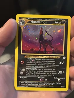 Pokemon German Houndoom (Hundemon) Neo Revalation 8/64 LP+ - Image 1