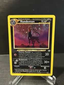 Pokemon German Houndoom (Hundemon) Neo Revalation 8/64 LP+ - Image 2