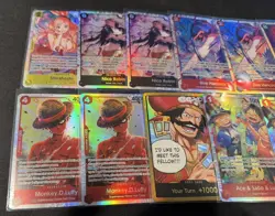 ONE PIECE BULK SR LOT! 10 PLUS SR CARDS AND ONE GOLD DON! - Image 2