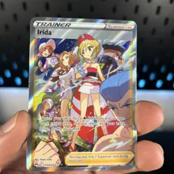 Irida GG63/GG70 Crown Zenith Full Art Trainer Pokemon TCG Sword & Sheild - Image 3