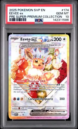 2025 POKEMON SVP EN-SV PSA 10 Gem Mint #174 EEVEE EX Black Star Promo Prismatic - Image 1