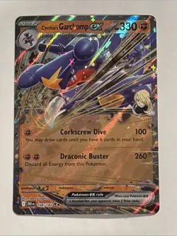 Cynthia's Garchomp ex 104/182 Sv10: Destined Rivals Holo Pokemon TCG NM - Image 1