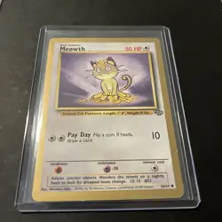 Pokemon Meowth Jungle Gold Border Promo Card 56/64 50 HP - Vintage 1999 Pokemon - Image 1