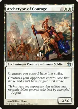 MTG Born of the Gods BNG Archetype of Courage NM - Image 1