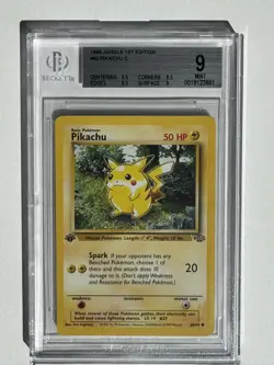 1999 Pokemon Jungle 1st Edition #060 Pikachu BGS 9 - Image 1