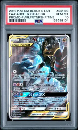 2019 POKEMON SM BLACK STAR PROMO #SM193 FULL ART/GARCHOMP & GIRATINA GX PSA 10 - Image 1
