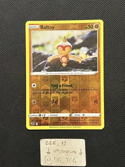 Pokemon Silver Tempest - Baltoy - 093/195 - Reverse Holo - M/NM - Image 1