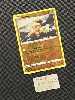 Pokemon Silver Tempest - Baltoy - 093/195 - Reverse Holo - M/NM - Image 3