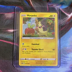 POKEMON MORPEKO SWSH031 BLACK STAR PROMO COSMO HOLO HD SWIRL NM - Image 5