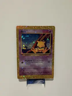 Abra 43/102 Base Set Vending Sticker Holo Prism Pokemon Card - Image 1