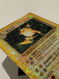 Raichu Base Set Vending Sticker Holo Prism Vintage Pokemon Card Rare 14/102 - Image 3
