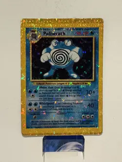 Poliwrath STICKER Vending Machine PRISM HOLO Pokemon Card Vintage 90's Retro - Image 1