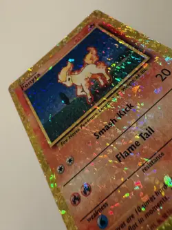 Ponyta 60/102 HOLO Prism Base Set Golden Sticker Pokemon Card Vintage - Image 3