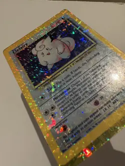 Clefairy 5/102 Base Set Vending Sticker Holo Prism Vintage Pokemon Card - Image 3