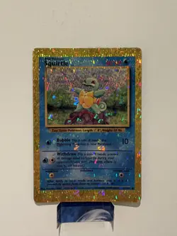 Holo Prism Vintage Vending Machine Sticker Squirtle 63/102 Base Set Pokemon Card - Image 1