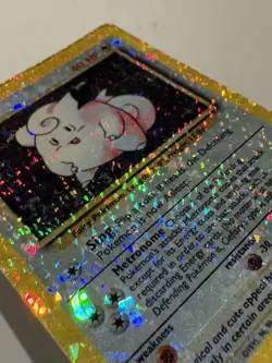 Clefairy STICKER Vending Machine PRISM HOLO Pokemon Card Vintage 90's Retro Rare - Image 3